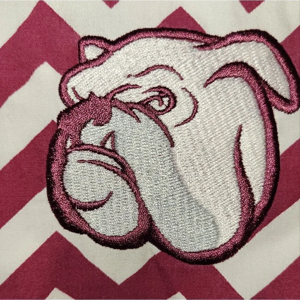 Girl's Mississippi State Football Bulldog Bully Mascot Dress Maroon White 2